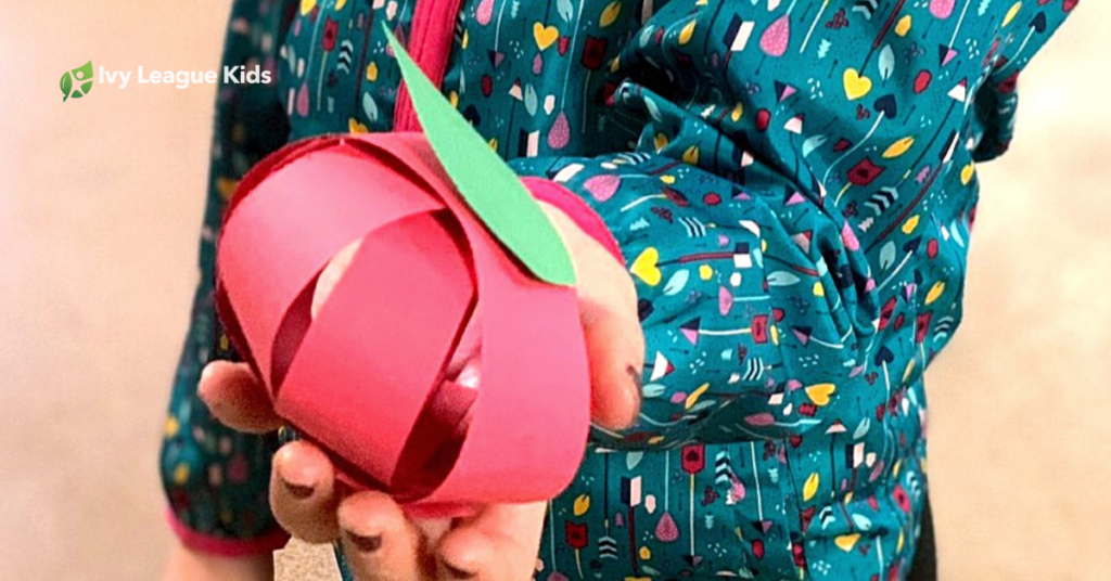 3D Paper Apple Craft for Kids